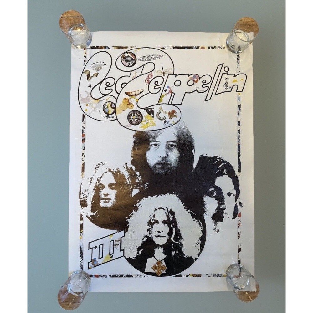 RARE Vintage Led Zeppelin III French Album Poster 1970s 36” x 25”